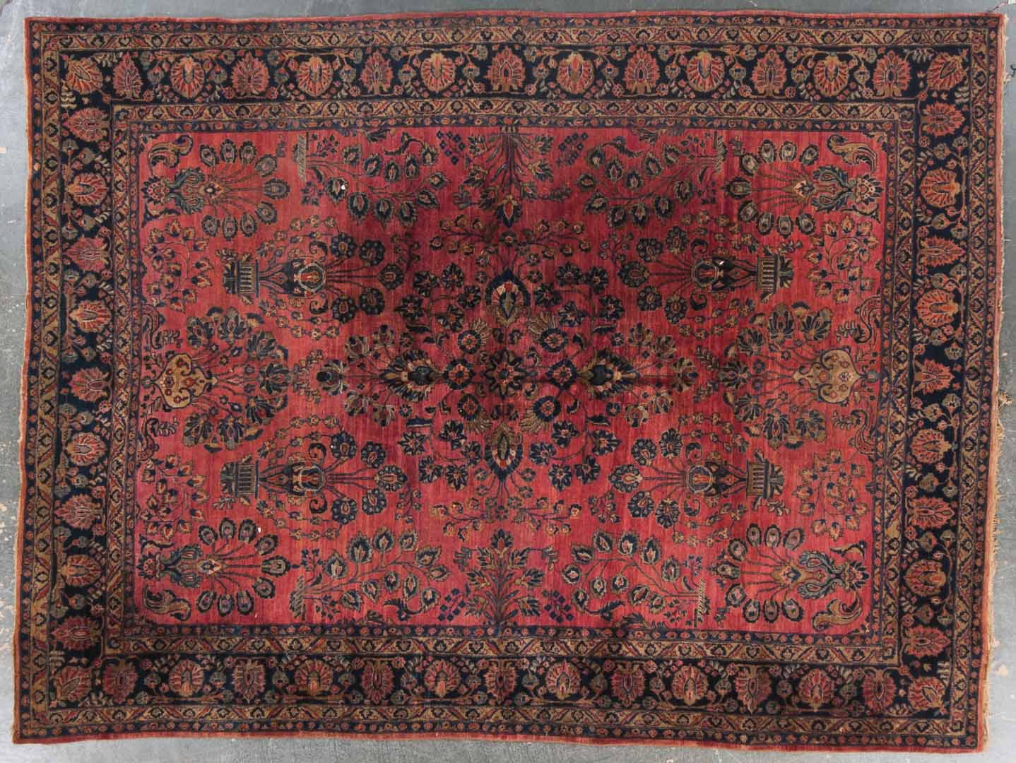 Appraisal: Antique Sarouk carpet approx x Persia circa