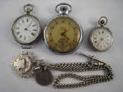 Appraisal: A mixed lot comprising an antique silver Albert watch chain