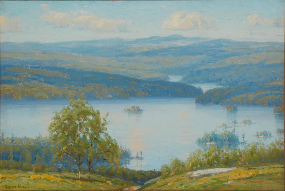 Appraisal: Gustave Wiegand - Old Chatam NY Blue Mountain Lake Adirondacks