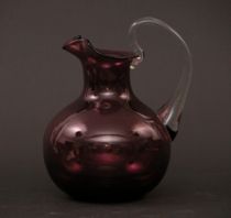 Appraisal: Steuben Water Pitcher Early th Century Amethyst glass body with