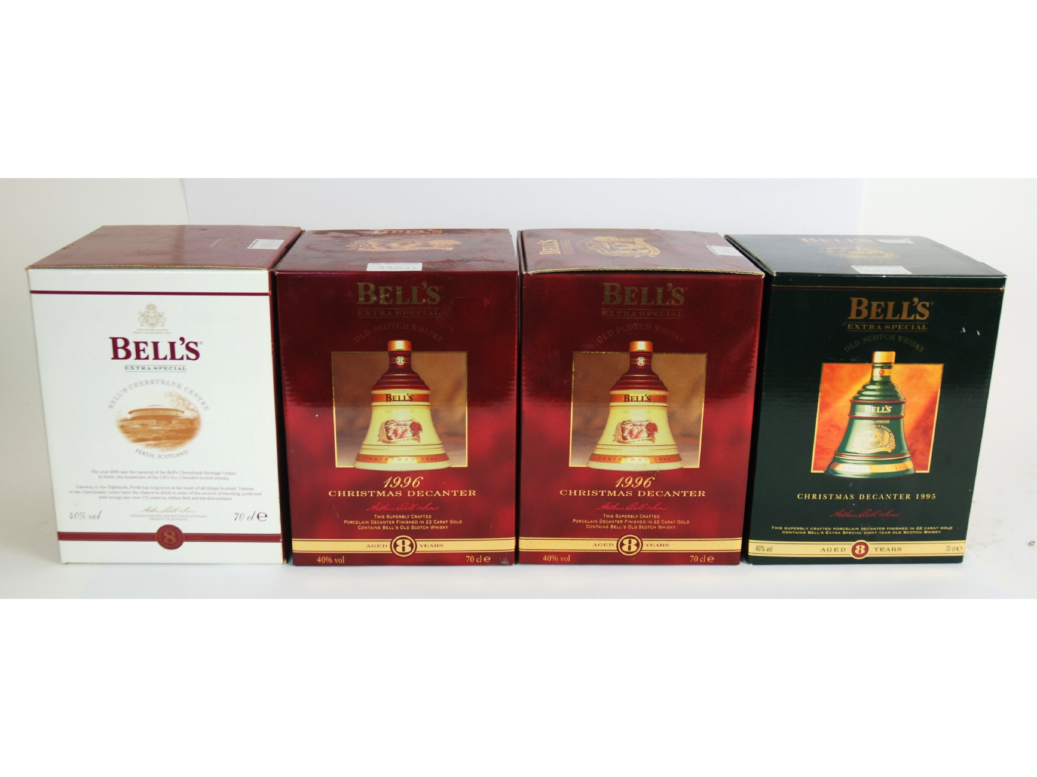 Appraisal: Nine various Bell's Christmas decantersall boxed