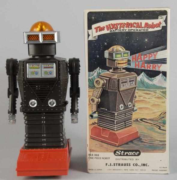 Appraisal: Plastic Hysterical Robot Battery-Operated Toy Description Japanese Circa Made by