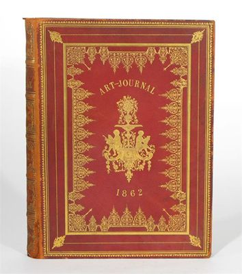 Appraisal: The Art Journal' - seven volumes red leather bindings with