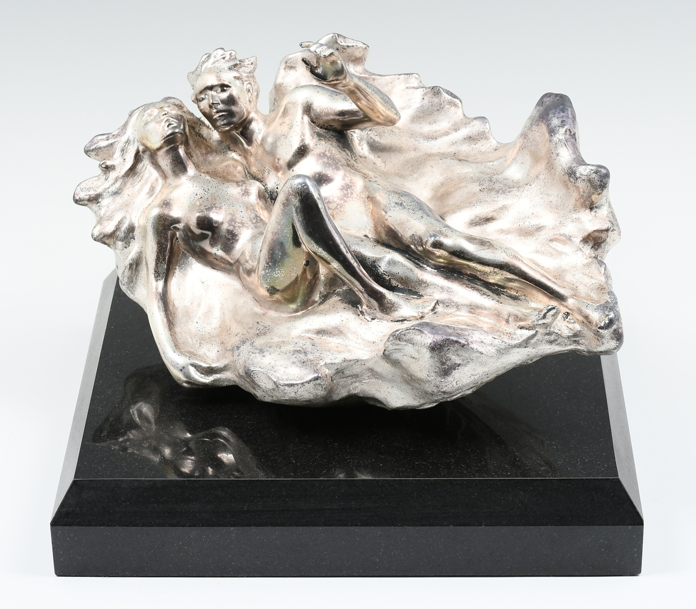 Appraisal: HART Frederick American - ''Genesis'' Silvered Bronze Affixed to Beveled