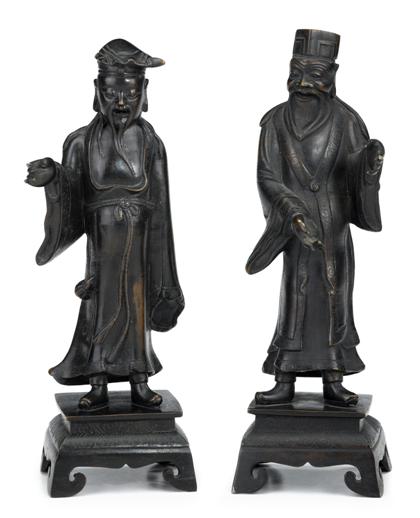 Appraisal: Chinese bronze figures Qing dynasty