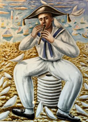 Appraisal: PJ Crook Contemporary Sailor's Hornpipe signed inscribed and dated to