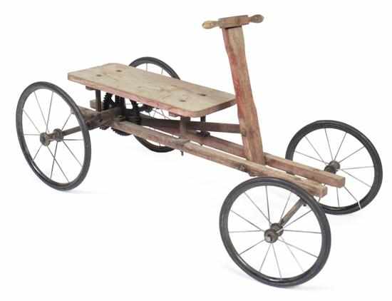 Appraisal: PUSH ME-PULL ME CHILD'S BILLIE CART AKA THE IRISH MAIL