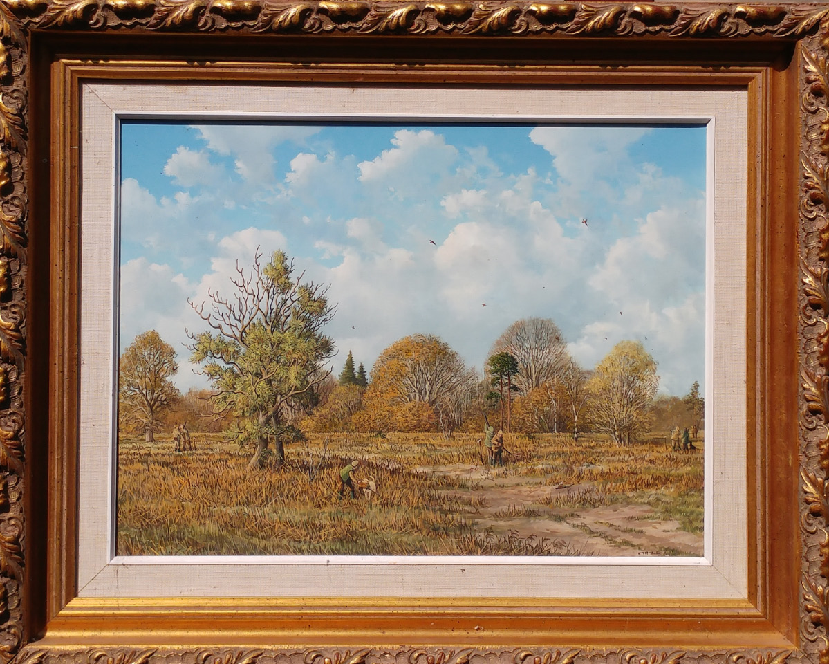 Appraisal: John Edmund Mace - Shooting scene oil on canvas signed