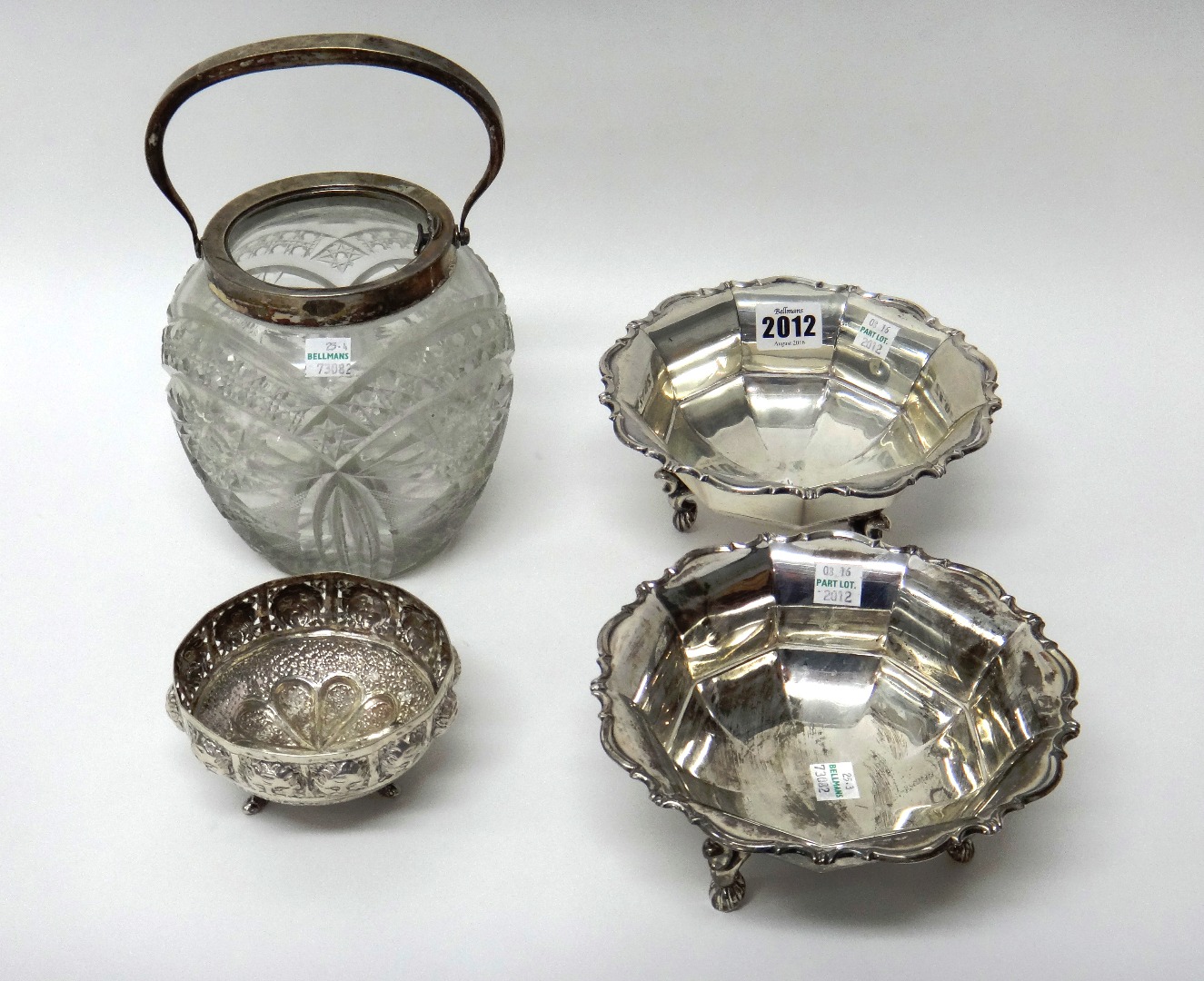 Appraisal: Foreign wares comprising a pair of shaped circular bowls having