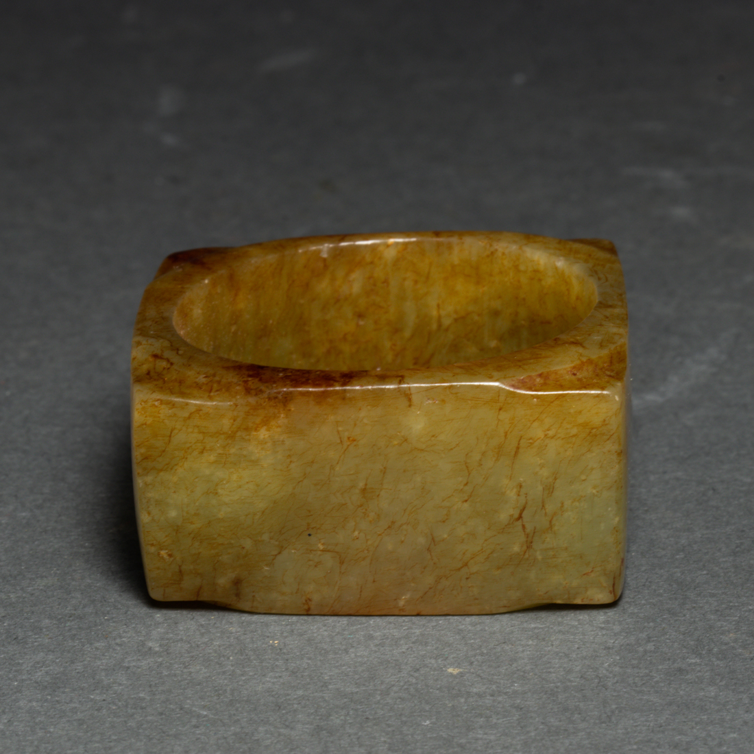 Appraisal: ARCHAISTIC JADE CONG Archaistic jade cong width