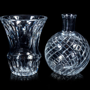 Appraisal: Two Baccarat Vases th Century Height of taller example inches