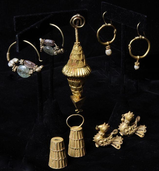 Appraisal: Assorted Earrings and Two Bird Pendants