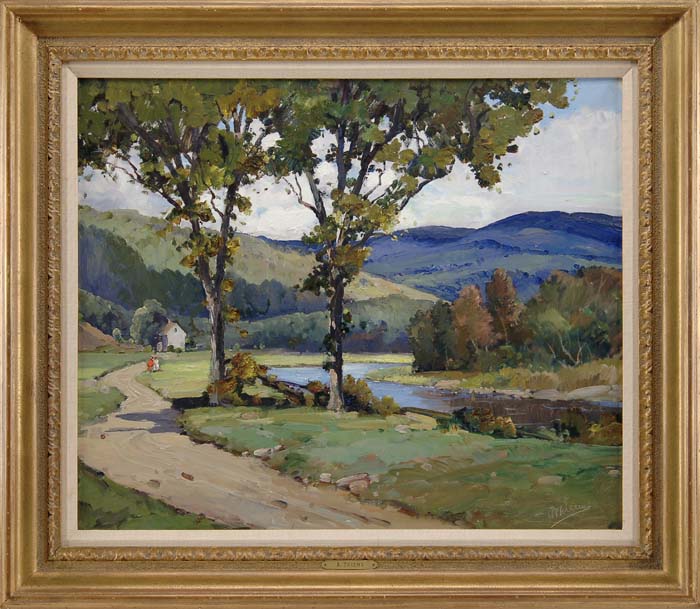 Appraisal: ANTHONY THIEME American - VERMONT SUMMER LANDSCAPE Fine oil on