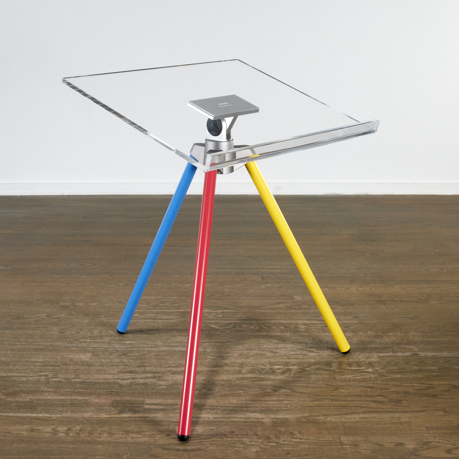 Appraisal: MARC NEWSON TRIPOD BOOK STAND st c acrylic easel stand