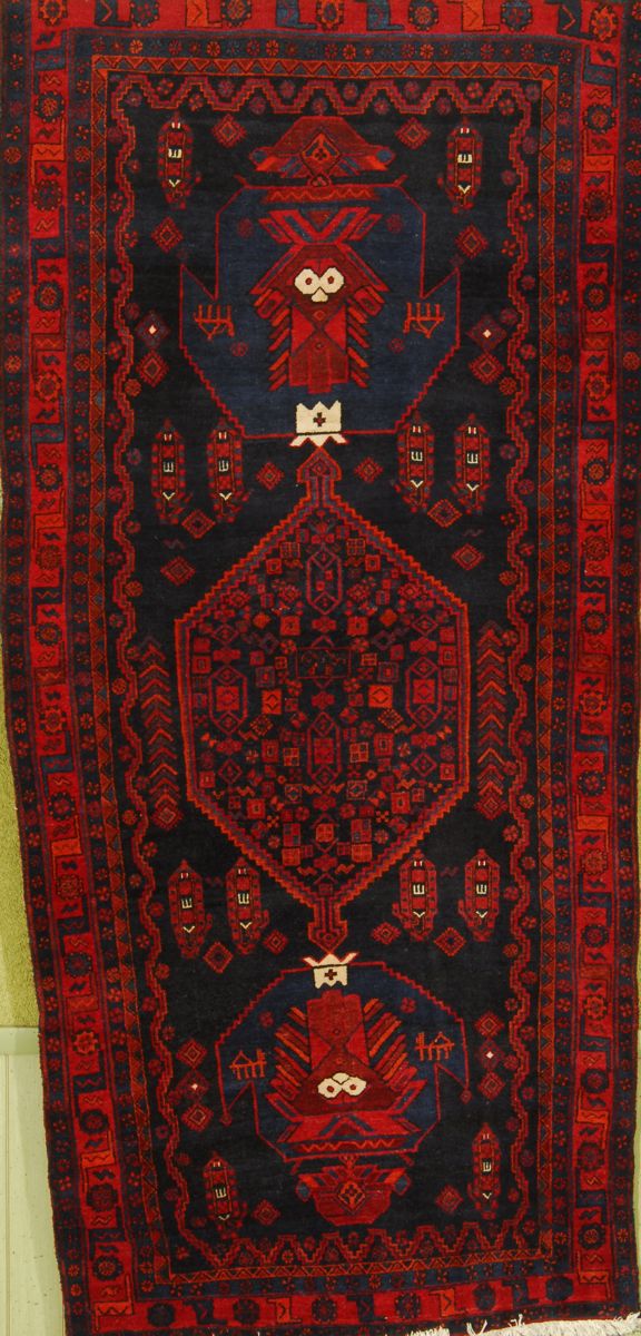 Appraisal: ORIENTAL RUG KURD BIDJAR ' x ' Central medallion of