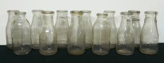 Appraisal: Dairy pint bottles Dairy- clear pints Akron OH including ''Lawson's''