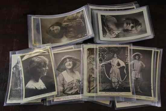 Appraisal: A collection of two hundred and thirty signed photographic postcards