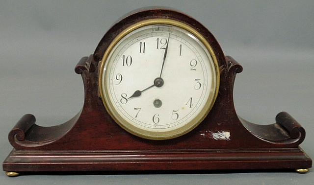 Appraisal: French mantel clock with a mahogany case h