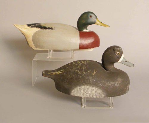 Appraisal: Wildfowler Decoys mallard duck decoy branded Babylon NY l together