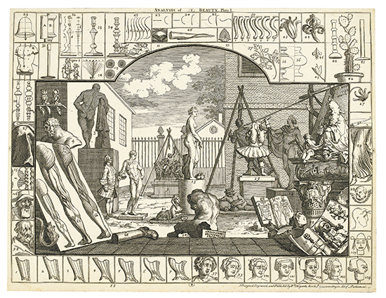 Appraisal: WILLIAM HOGARTH Two Plates for the Analysis of Beauty Two