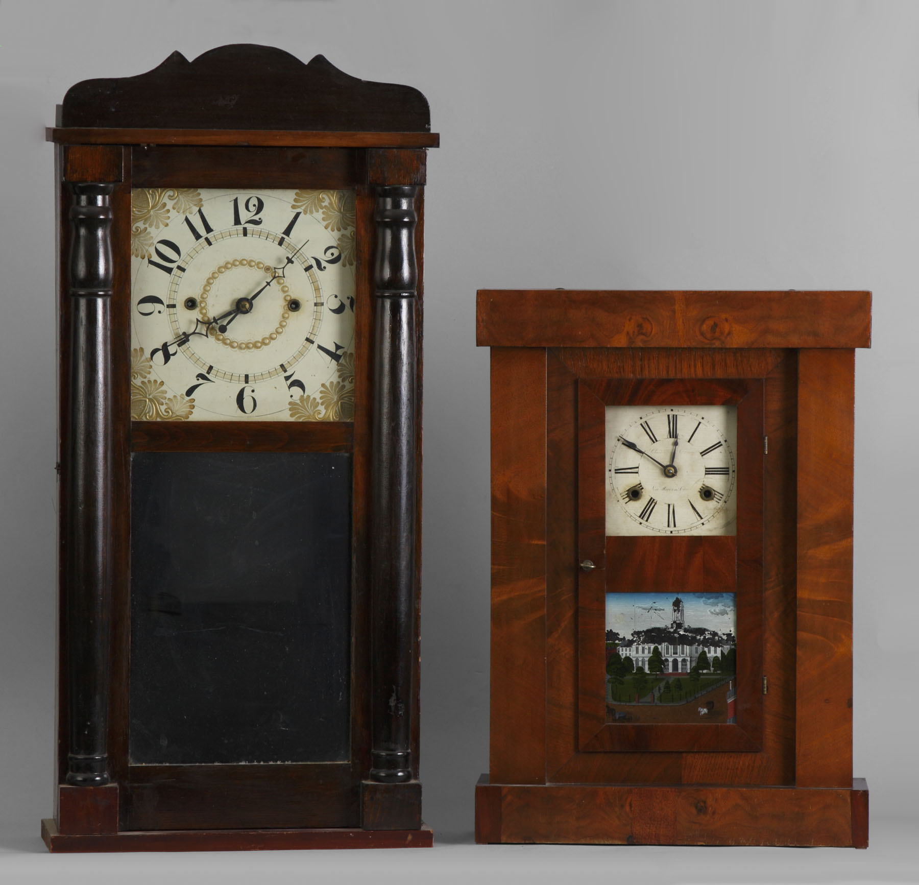 Appraisal: Chauncy Jerome Empire Shelf ClockMahogany case in old finish Original