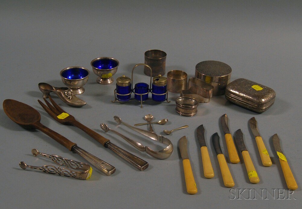 Appraisal: Assorted Group of Small Mostly Sterling Silver Tableware and Flatware