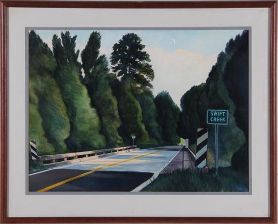 Appraisal: Blue Sky South Carolina b SWIFT CREEK watercolor framed signed