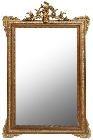 Appraisal: Louis XV style giltwood mirror early th c rectangular frame