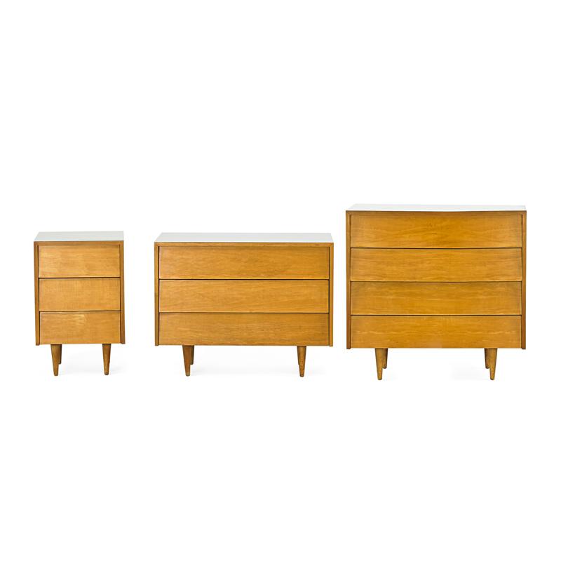 Appraisal: FLORENCE KNOLL KNOLL Three dressers Condition Report Light even wear