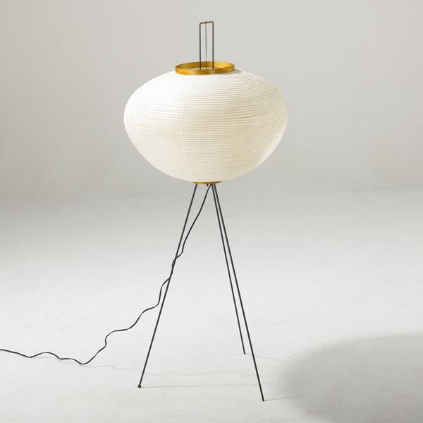 Appraisal: ISAMU NOGUCHI Akari floor lamp with white paper shade on