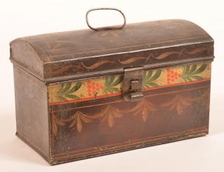 Appraisal: PA th Century Toleware Document Box Pennsylvania th Century Toleware