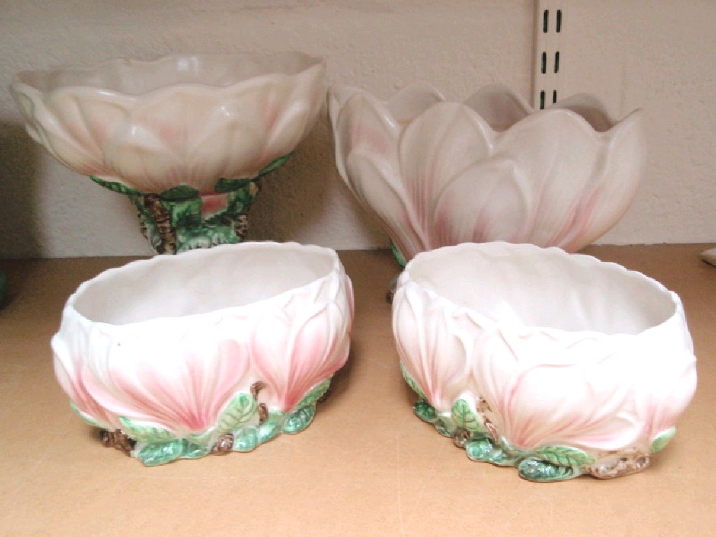 Appraisal: Four Sylvac flower bud bowls various sizes