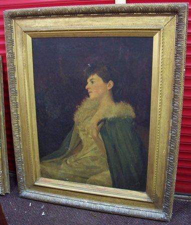 Appraisal: Grace Baldry Portrait of a Lady seated oil on canvas