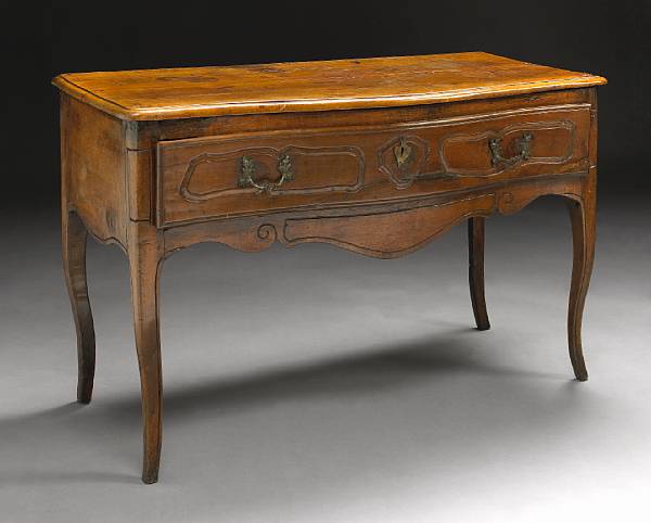 Appraisal: A Louis XV Provincial walnut side table second half th