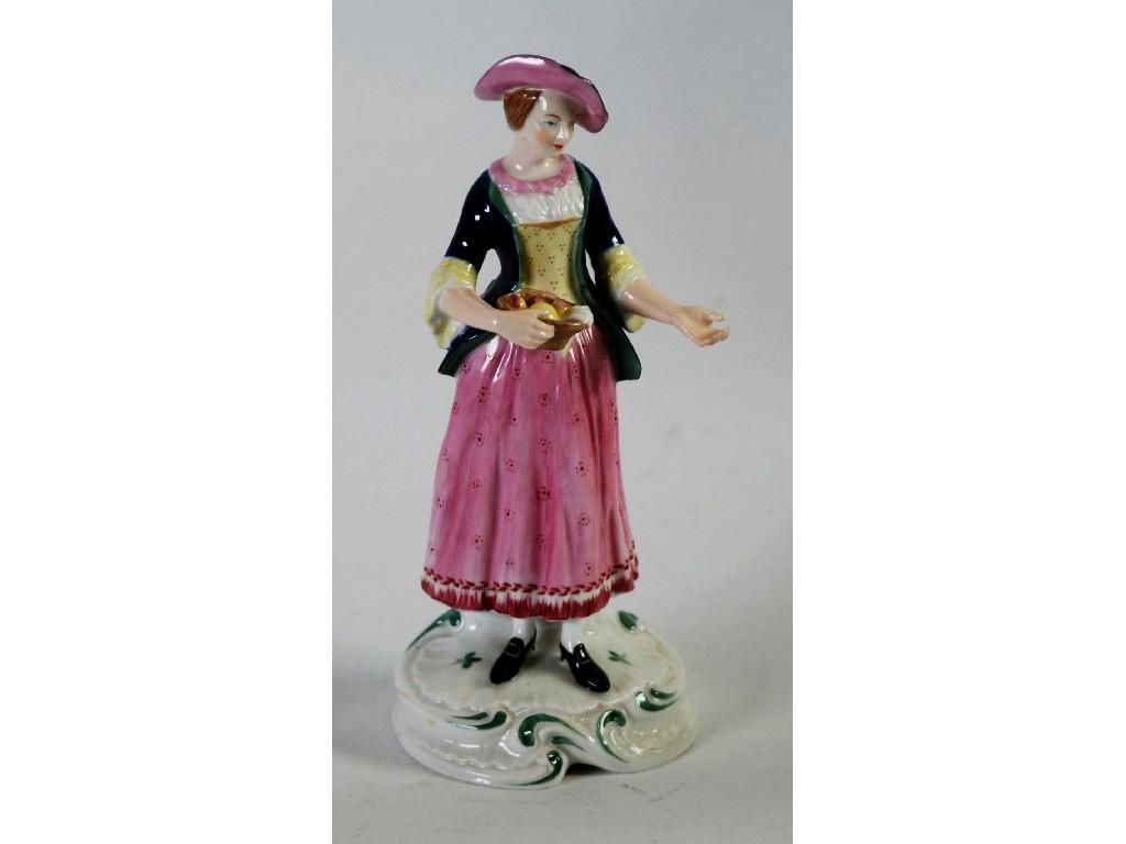 Appraisal: SPODE BONE CHINA FRUIT SELLER FIGURE 'CHELSEA' No cm high