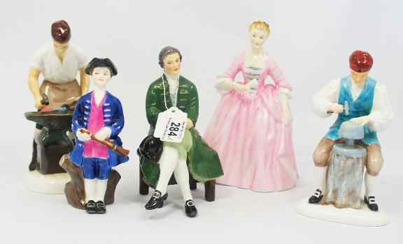 Appraisal: Royal Doulton figures from the Williamsburg series Gentleman HN Blacksmith