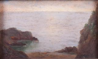 Appraisal: Leslie James Skelton Seascape Oil On Board Leslie James Skelton