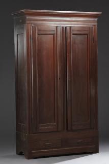 Appraisal: American Eastlake Carved Mahogany Armoire c American Eastlake Carved Mahogany