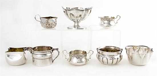 Appraisal: Whiting sterling sugar baskets and creamers circa various patterns comprising