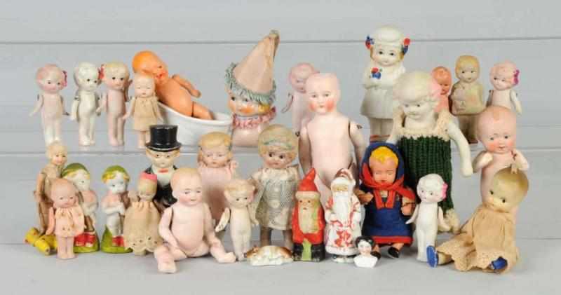 Appraisal: Lot of Small Japanese German All-Bisque Dolls Description Includes a