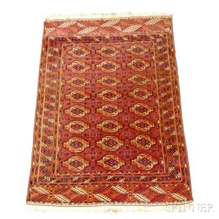 Appraisal: Tekke Rug Western Turkestan early th century ft x ft