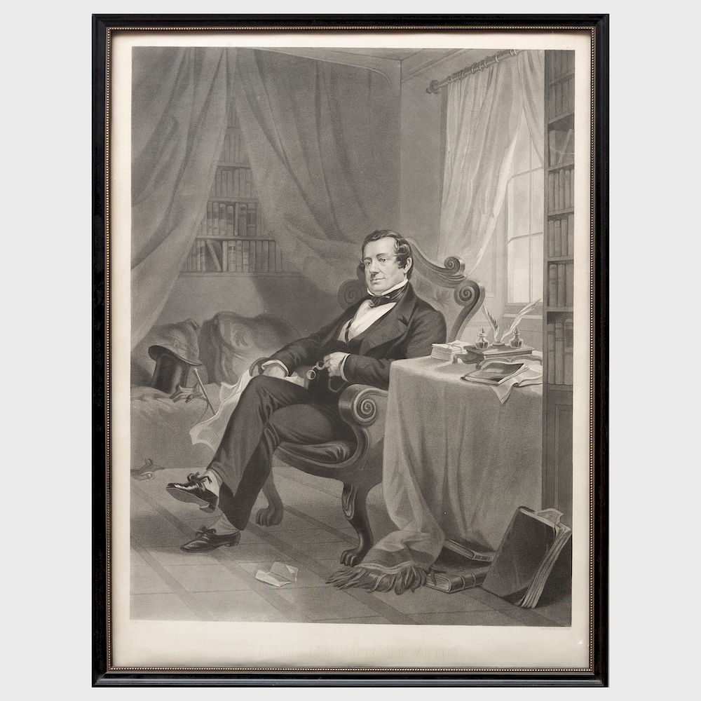 Appraisal: After Felix Octavius Carr Darley - Washington Irving Stiple engraving