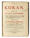 Appraisal: QUR'AN The Koran commonly called the Alcoran of Mohammed translated