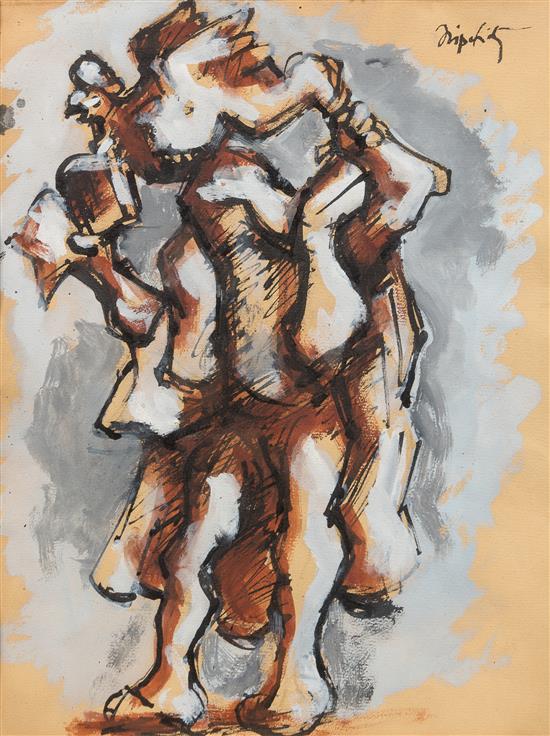 Appraisal: Sale Lot Jacques Lipchitz French - Untitled c gouache on