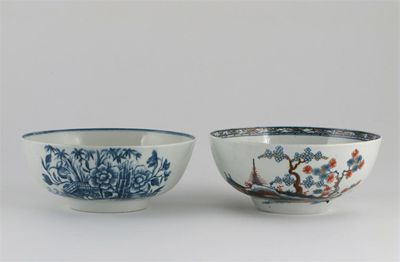 Appraisal: Two Christian's Liverpool bowls one painted in blue red and