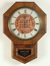 Appraisal: WALL CLOCK - Circa - octagon top advertising wall clock