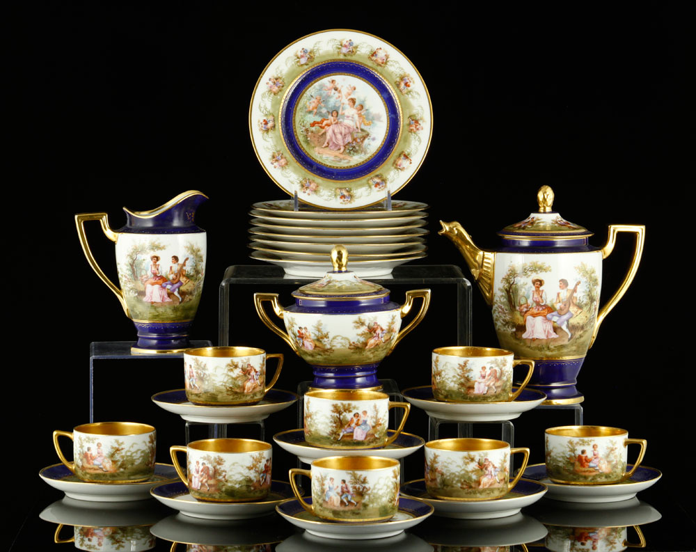 Appraisal: - Royal Vienna Dessert Set Twenty-seven piece Royal Vienna dessert