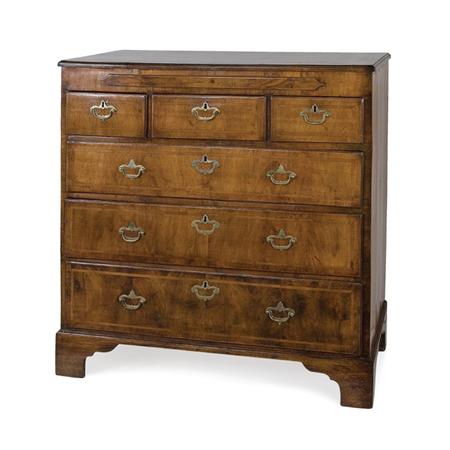 Appraisal: George II Walnut Chest of Drawers Estimate -