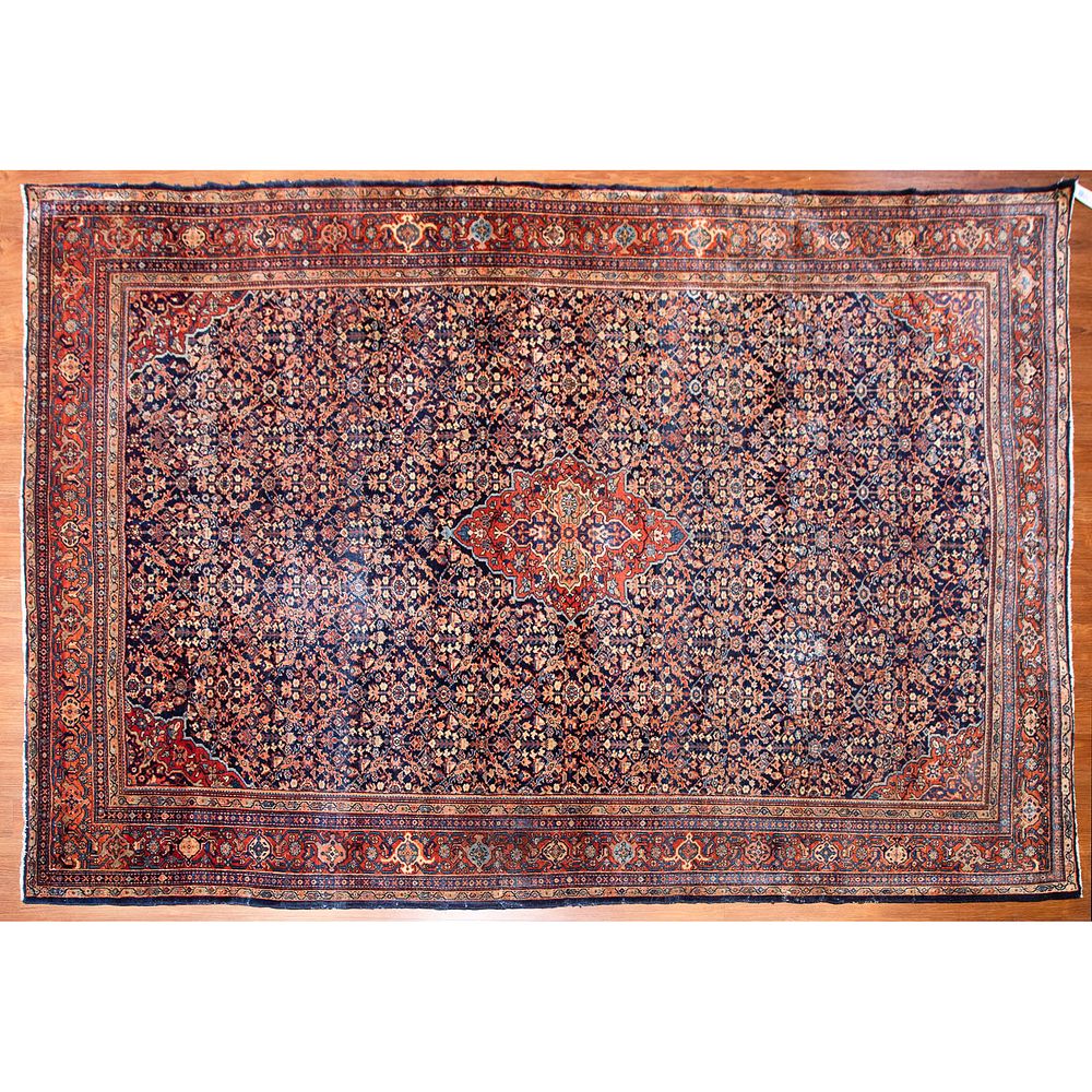 Appraisal: Antique Sarouk Rug Persia x First quarter- th century hand-knotted