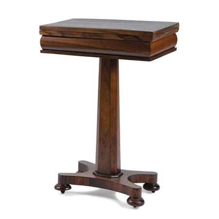 Appraisal: William IV Style Rosewood Fold-Over Games Table Estimate -